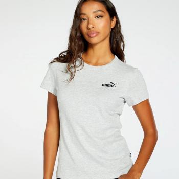 Camiseta Puma Essentials Small Logo Mujer Gris