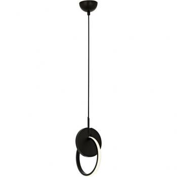Lámpara de techo WELLHOME colgante de 20x100 cm elaborada con metal y vidrio plexi de color negro