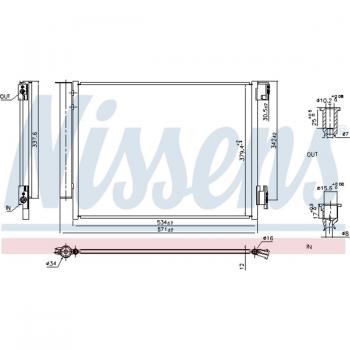 Condensador de aire acondicionado NISSENS NIS 941197
