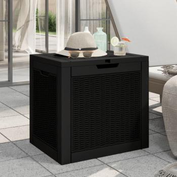 Black Garden Storage Box 21.9x16.9x20.9 Polypropylene