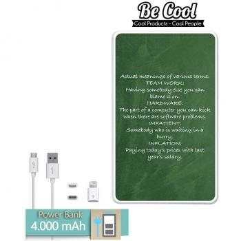 Becool® - Batería Externa Power Bank 4000 mah + Gratis 1 cable USB-MicroUsb