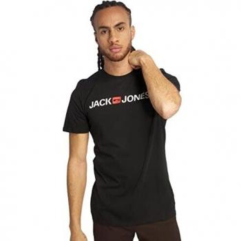 Jack & Jones Men's Slim Fit Short Sleeve Logo T-Shirt - Black - Size XL