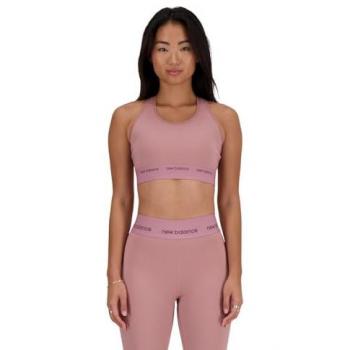 New Balance NB Sleek Medium Support Sports Bra Rosa Pálido Mujer M