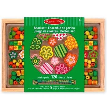 Melissa & Doug - Flores abundantes, Juego de Cuentas de Madera