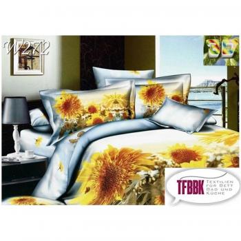 6 tlg 3D de funda de edredón y funda de edredón y de las guarniciones 200 x 200, 100% algodón, W272, 200 x 200 cm