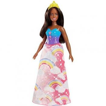 Barbie Dreamtopia, muñeca Princesa falda rosa arcoiris, juguete +3 años