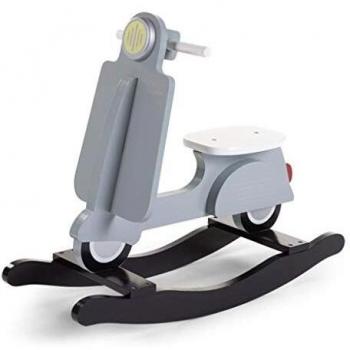 Scooter à Bascule en Bois Bleu Jeu Enfant