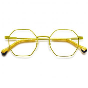 Etnia Barcelona Giggle YW Men's Yellow Eyeglasses Size 48 - Blue Light Blocking Available