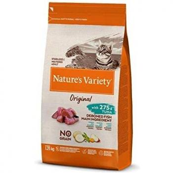 Nature's Variety Original No Grain - Pienso para gatos esterilizados con atún sin espinas 1,25 Kg