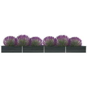 vidaXL Garden Raised Bed Galvanised Steel 600x80x45 cm Anthracite