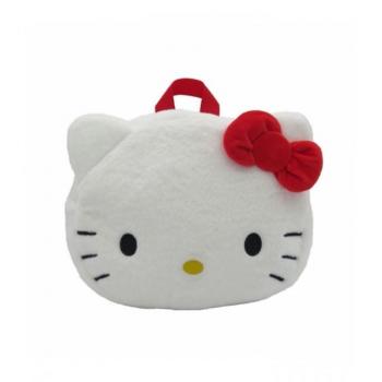 Mochila de Peluche Oficial Hello Kitty con Cara 3D Multicolor Unisex 24 cm