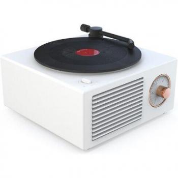 Mini Reproductor de Grabación Retro Atómico con Conexión Bluetooth y Altavoz Inalámbrico de Gran Diámetro