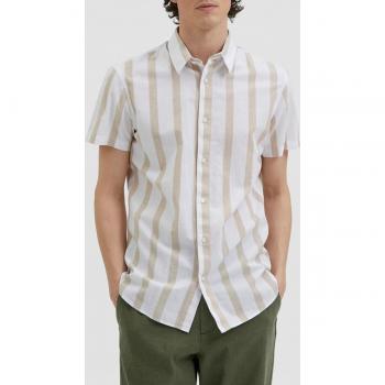 Selected Camisa de hombre slim rayas con algodón orgánico