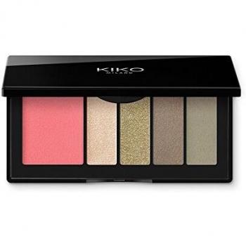 KIKO Milano Smart Eyes And Cheeks Palette 02 | Paleta para ojos y rostro con 1 colorete y 4 sombras