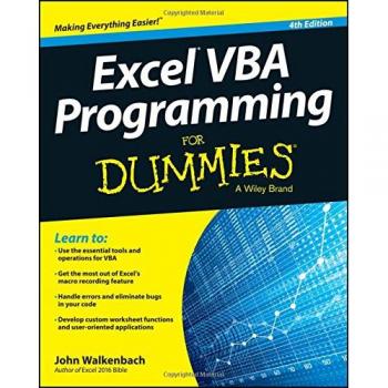 Excel Vba Programming For Dummies, 4e