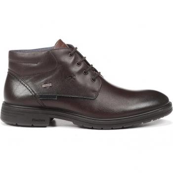 Fluchos F1305 Zapato Casual para Hombre de Piel Marrón Oscuro Impermeable