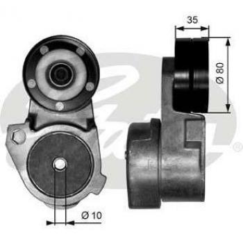 Polea de tensión GATES T38563, tipo: polea inversión/guía, correa poli V FleetRunner™, características: diseño duradero, alta resistencia a la abrasión, fácil instalación, compatible con múltiples modelos de vehículos