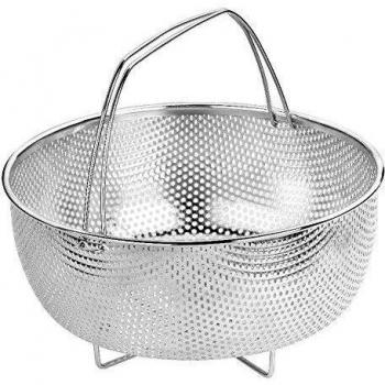 BRA - Cestillo multiusos de acero inoxidable para una cocina al vapor.