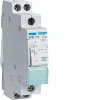 Hager EPN515 Latching Relay 230V AC 16A 1NO+1NC