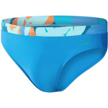 Bañador Speedo Solar Brief de hombre 5cm, Bañador Speedo Big Logo 7cm azul oscuro naranja, Bañador Speedo Slip Logo 7cm