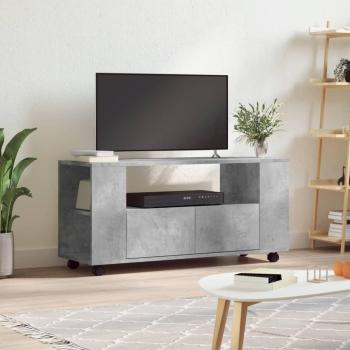 Mueble de TV de madera de ingeniería gris hormigón 102x34,5x43 cm vidaXL
