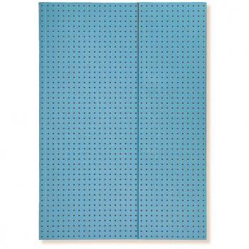 Libreta Rayada A6 Círculo Azul sobre Gris Paper-Oh