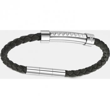 Pulsera de hombre Geometric metal de acero verde oscuro