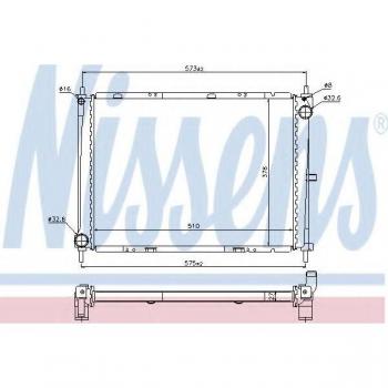 Radiador NISSENS 68731 para refrigeración térmica del motor
