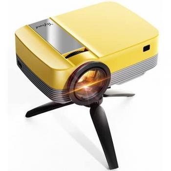 Proyector 1080P - Proyector de proyector Full HD Yefound Q6 para exteriores Mini Movie Projector de 150 pulgadas, pantalla HiFi Speaker compatible con PC/Switch/PS4/TV Stick/USB/VGA/HDMI