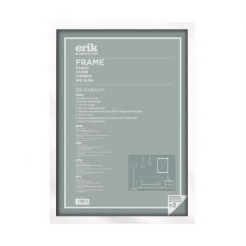 Marco de Fotos A1 para Pared - 59,4 x 84 cm - Blanco - Madera MDF - Ideal para Lámina Decorativa y Decoración del Hogar