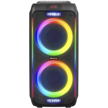 Denver BPS-458 Wireless Bluetooth Party Speaker with Microphone and RGB Lights, 1000W