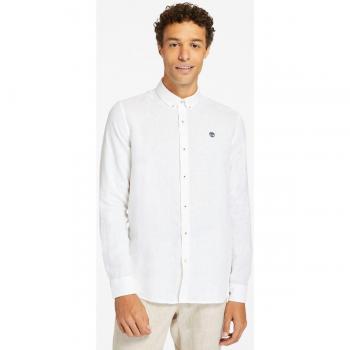 Camisa de lino de hombre slim lisa - Color Blanco TB0A2DC3-100