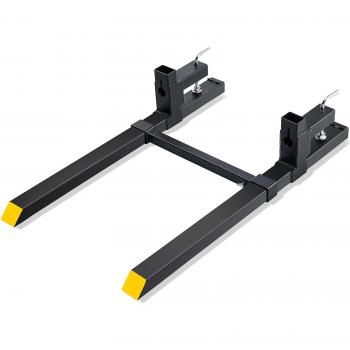 Vevor Clamp On Pallet Forks 2000lbs Tractor Forks 43 Adjustable Bucket Forks
