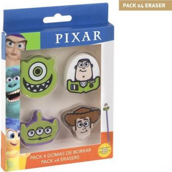 Pack de 4 Gomas de Borrar Disney Pixar Multicolor - Cerdá