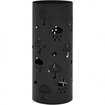 vidaXL Paragúero Diseño Paraguas Acero Negro Accesorios Decoración Hogar Casa