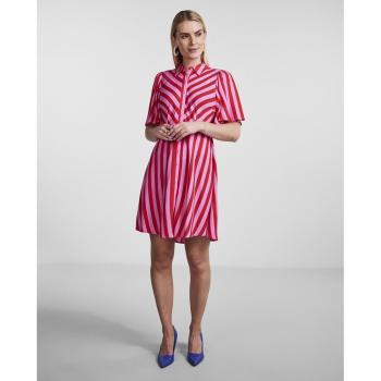 Yas Vestido corto camisero - vestido corto, estilo camisero, tejido ligero, botones frontales, cuello clásico, manga corta