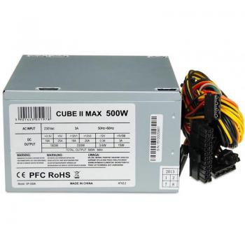 iBox CUBE II 500W ATX Plata - Fuente de alimentación de alta eficiencia con ventilador de 12 cm