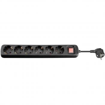 Regleta Microconnect 6 Tomas Tipo F Negro 5M
