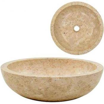vidaXL Sink 40x12 cm Marble Cream