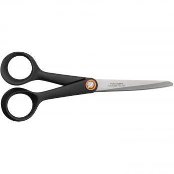 Fiskars Tijeras universales, Longitud total: 17 cm, Acero de calidad/Plástico, Functional Form, Negro, 1020415