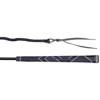 Fusta de equitación QHP con mango de madera, longitud de 100 cm, diseño elegante y ligero, ideal para entrenamiento y competición
