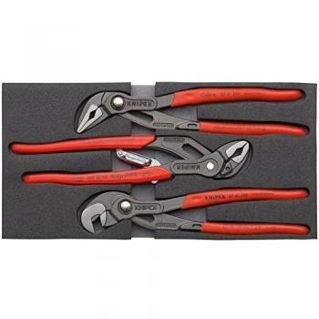 KNIPEX 00 20 01 V03 Juego de tenazas para bombas de agua 3 tenazas en alojamiento de espuma