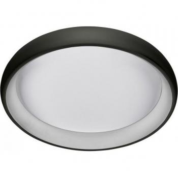 Lámpara colgante moderna Alessia Black - Lámpara de techo LED empotrada, color negro, luz blanca cálida 3000K, potencia de 1760 lúmenes