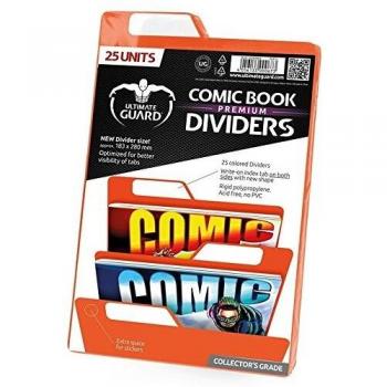 Separadores Premium para Comics Naranjas - 25 Piezas