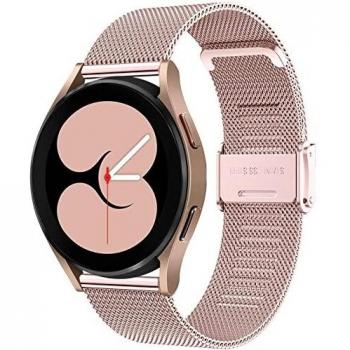YASPARK Galaxy Watch 4 44mm/40mm Correa, 20mm Correa de Acero Inoxidable Correa de Malla Tejida para Galaxy Watch3 41mm/Galaxy Watch Active2 40mm 44mm/Galaxy Watch 42mm/Gear Sport/Gear S2 Classic