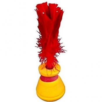 Tunturi Pelota de Plumas, Bremshey 4710 Indiaca Play Federspiel, Rot/Gelb, Amarillo, Talla Única