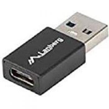 LANBERG USB 3.1 A USB Adapter Type C M/H Black AD-UC-UA-01
