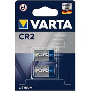 Varta Pila de botón de litio de 3 V Electronics CR2, pilas de botón en un blíster original de 2 unidades