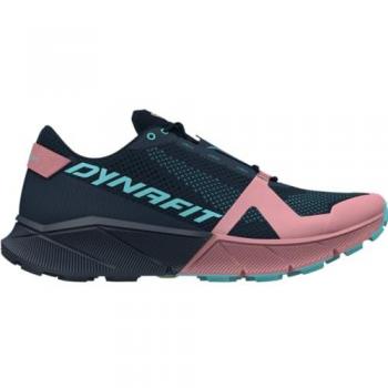 Zapatillas Dynafit Ultra 100 de Trail Running para mujer en color azul oscuro y rosa, talla 36