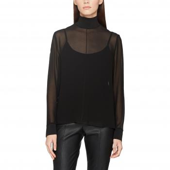 J. Lindeberg Heidi Chiffon, Maglia a Maniche Lunghe para Mujer, Negro, 40